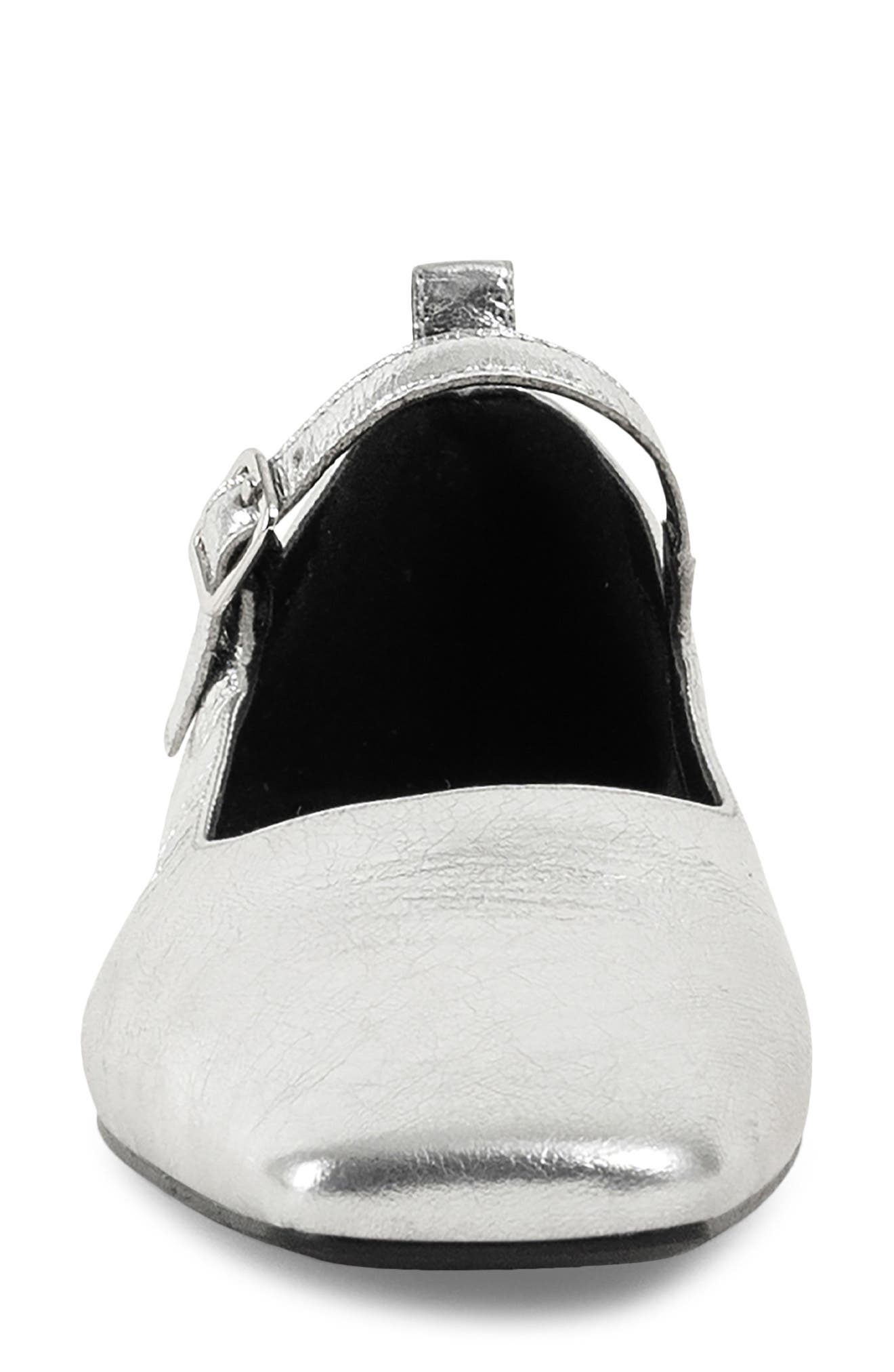 Vagabond Shoemakers Delia Mary Jane Flat, Alternate, color, Silver