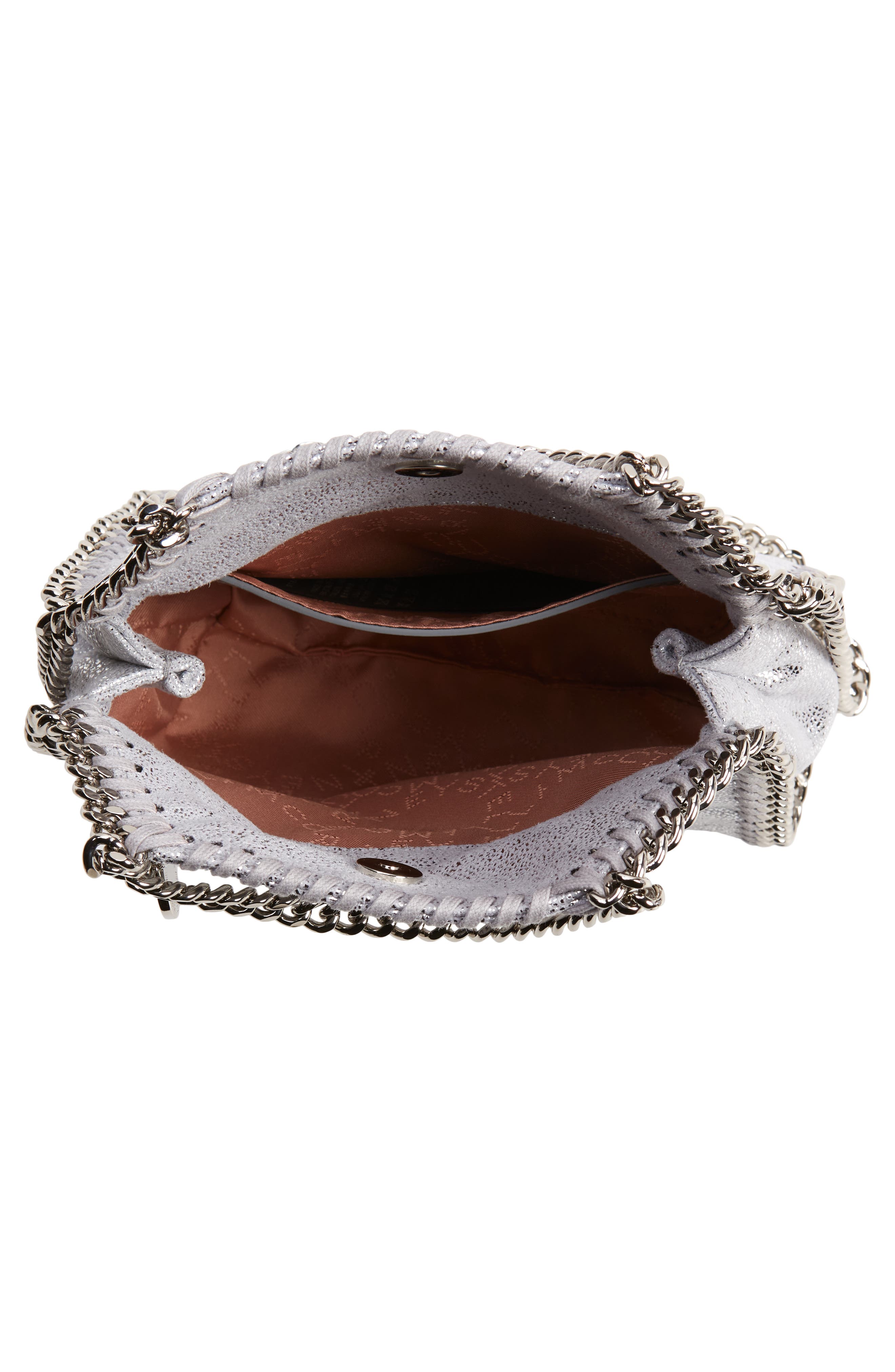 Stella McCartney Tiny Falabella Shaggy Deer Faux Leather Tote, Alternate, color, 