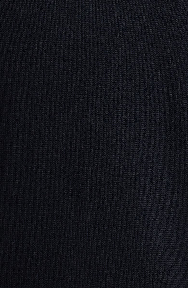 Canali Mock Neck Wool Zip Cardigan, Alternate, color, Navy