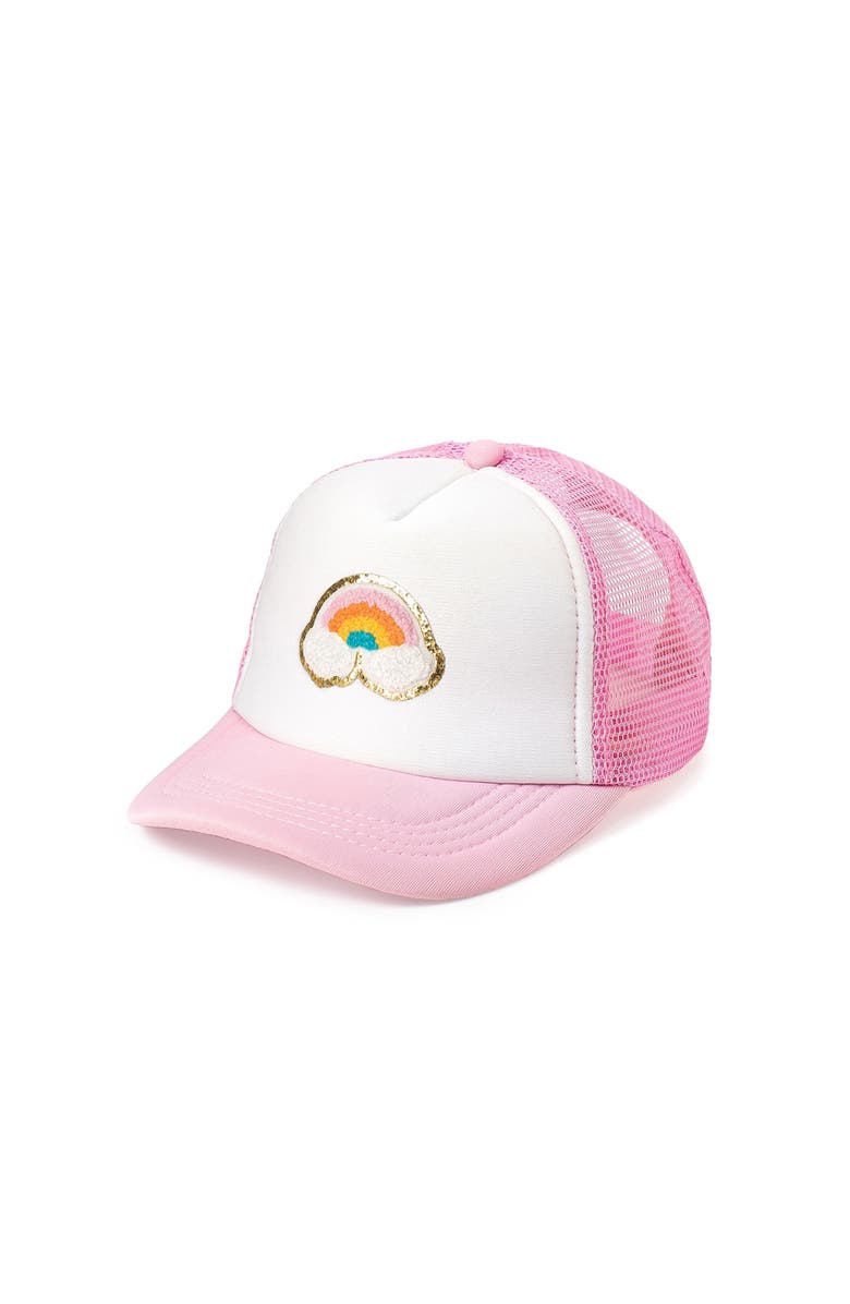 Sweet Wink Rainbow Patch Trucker Hat, Main, color, 