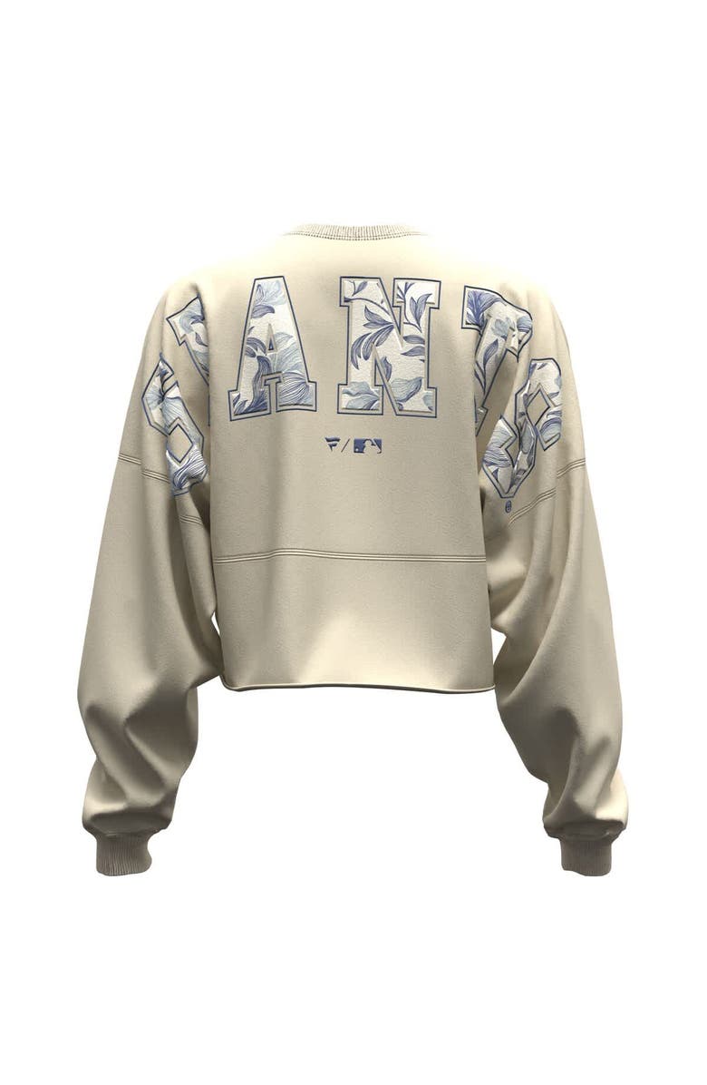 FANATICS Women's Fanatics Light Beige San Francisco Giants Spirit Floral Script Cropped Long-Sleeve T-Shirt, Alternate, color, Light Beige