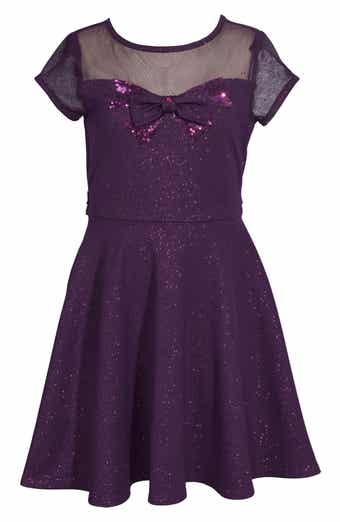 Iris & Ivy Kids' Metallic Illusion Neck Party Dress