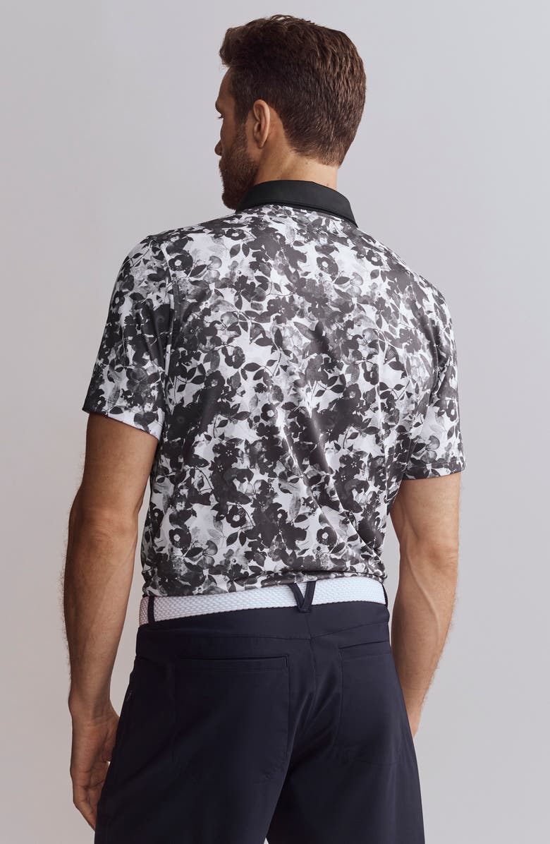 Rhone Floral Performance Golf Polo, Alternate, color, Sleet Gray Floral Camo