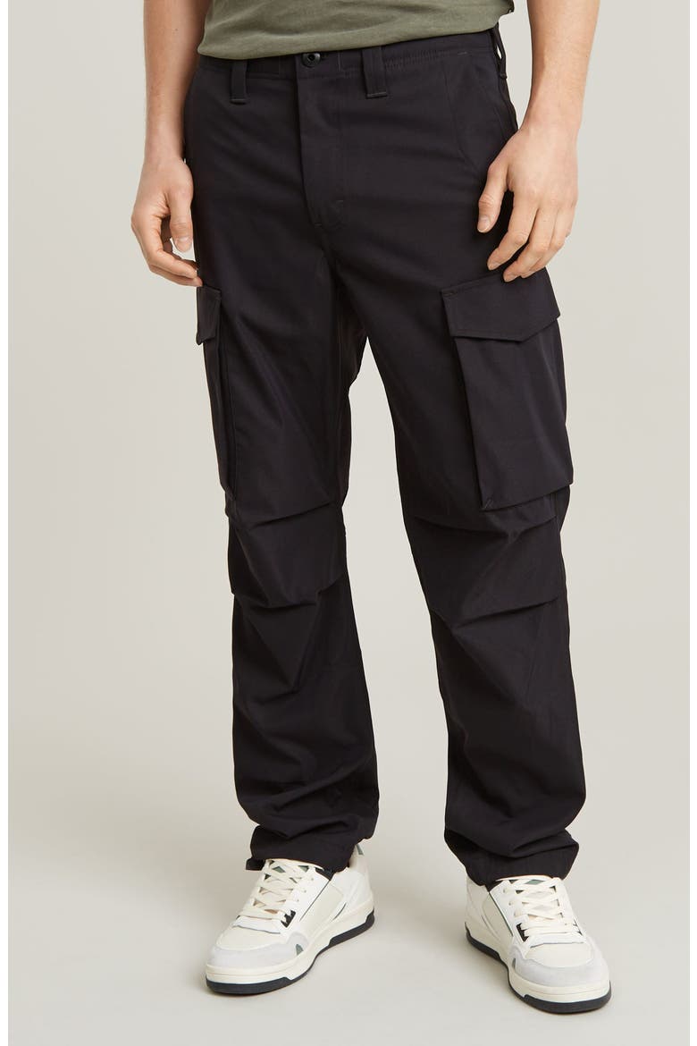 Core Regular Stretch Cotton Cargo Pants, Main, color, DARK BLACK