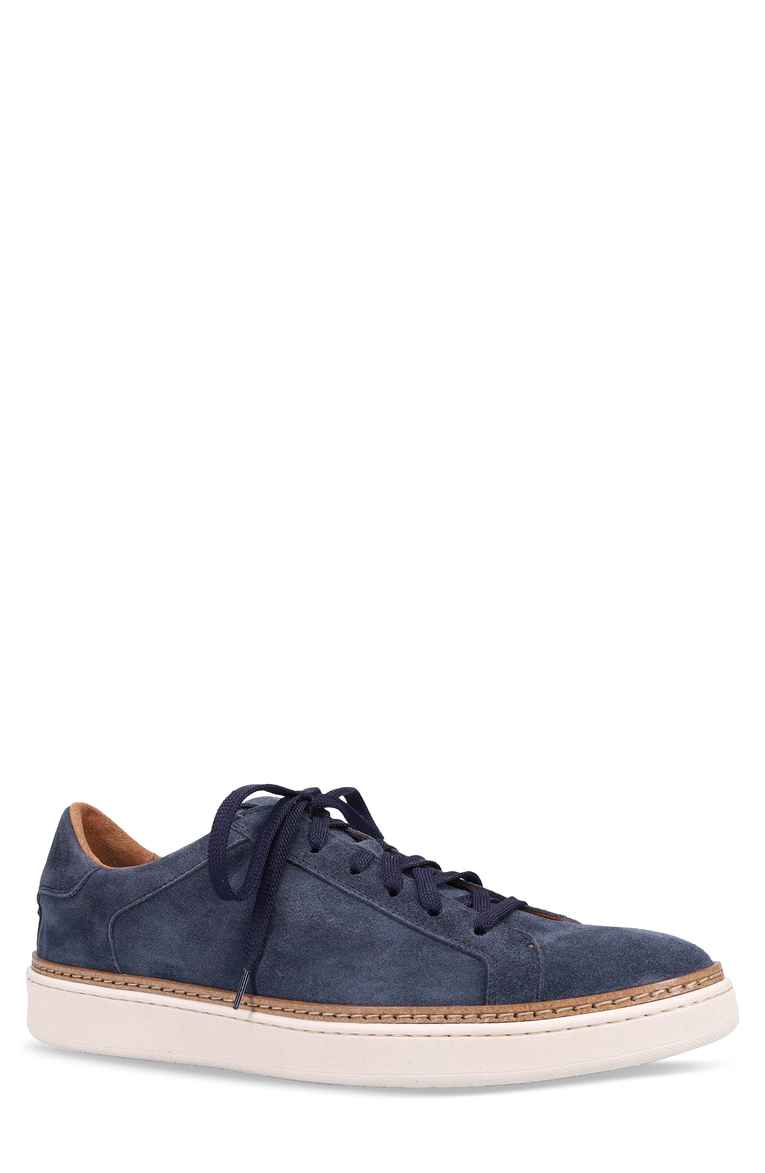 Derrek Weatherproof Suede Sneaker, Main, color, JEANS