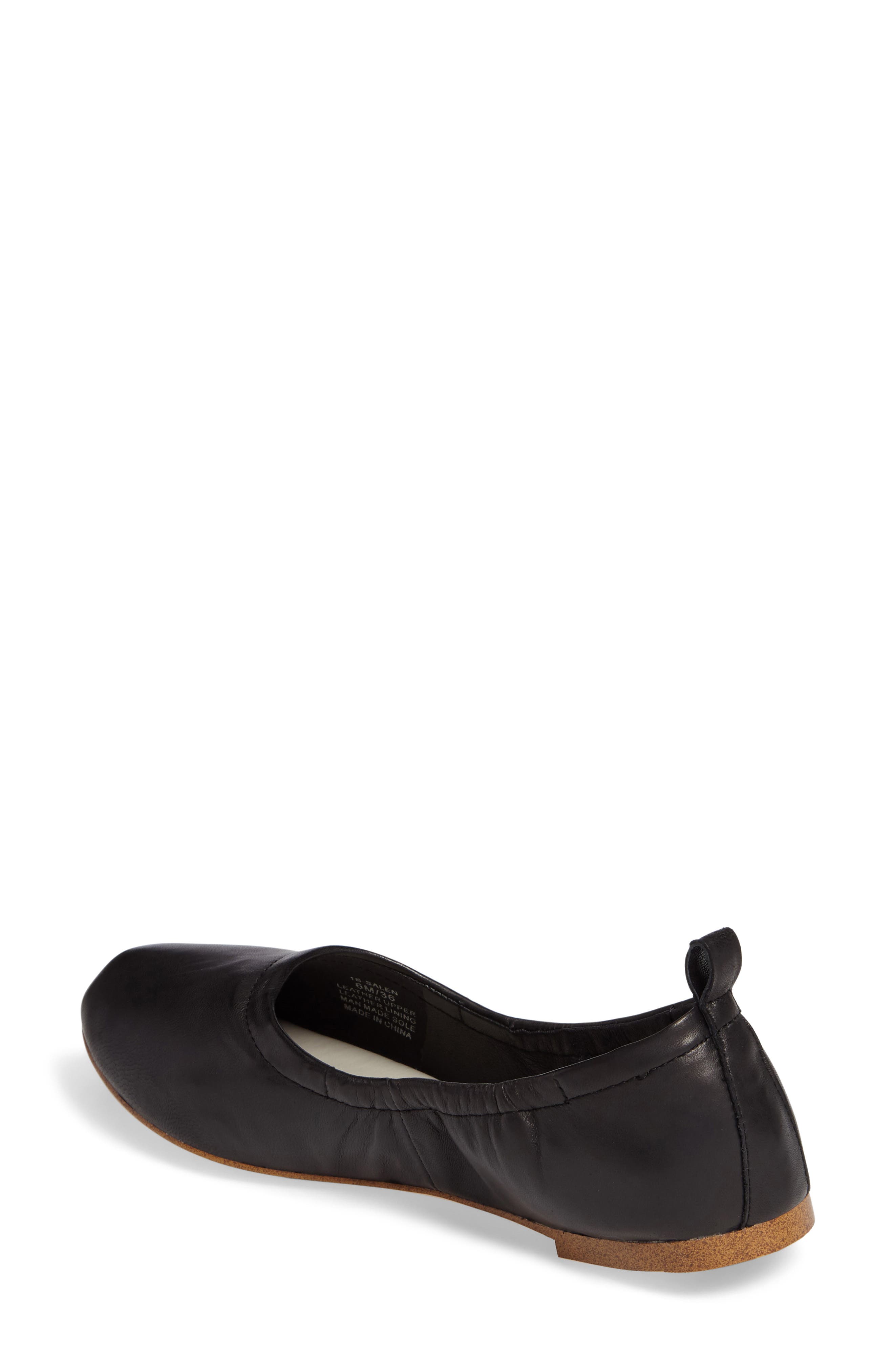 Salen Ballet Flat, Alternate, color, BLACK LEATHER