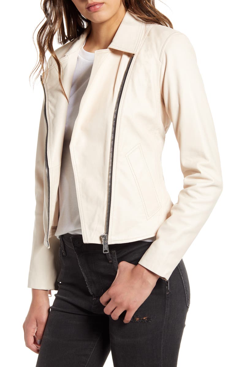 AllSaints Vela Leather Biker Jacket, Main, color, 
