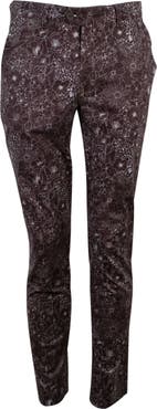 Lords of Harlech Jack Flat Front Chino Pant In Augustus Floral