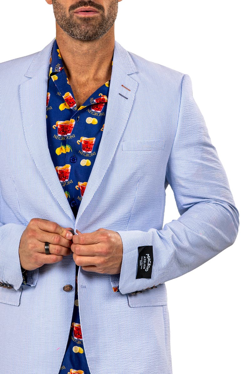 Maceoo Socrates Martyr020 Seersucker Sport Coat, Alternate, color, Blue/ White