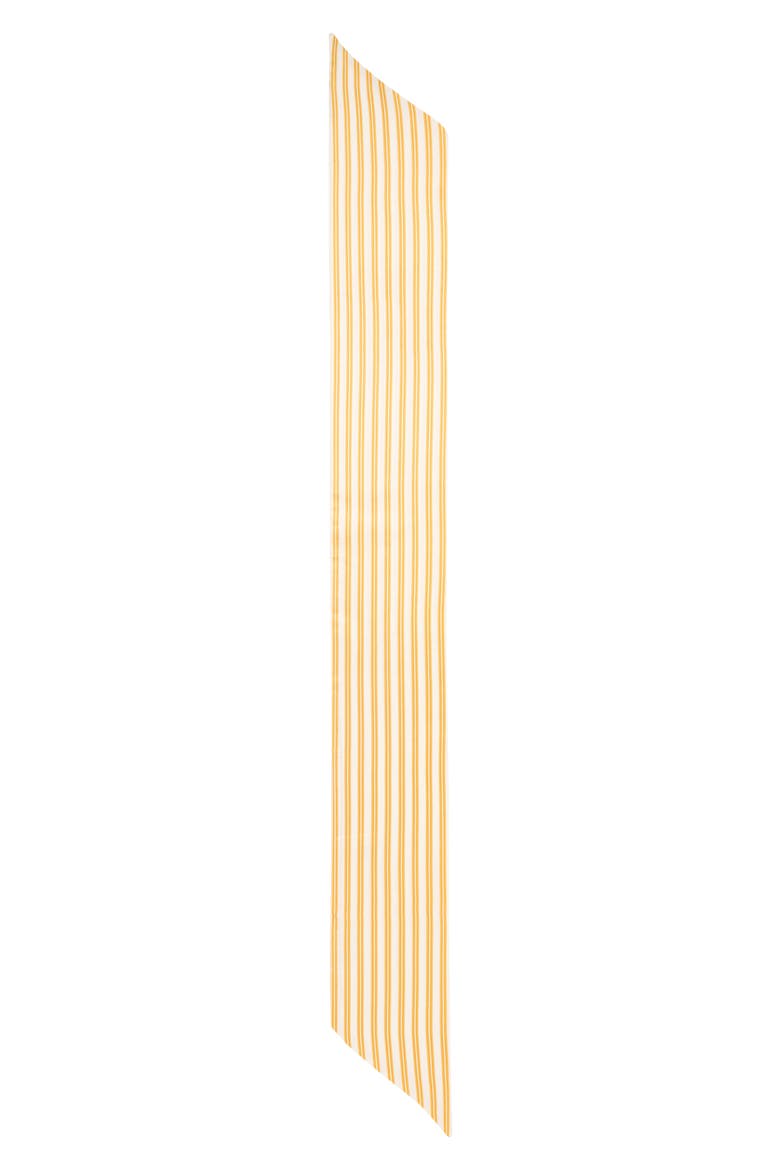 Silk Twill Stripe Slim Scarf, Alternate, color, DARK MARIGOLD