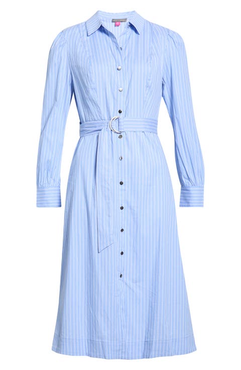 Long Sleeve Stripe Shirtdress