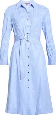 Vince Camuto Long Sleeve Stripe Shirtdress