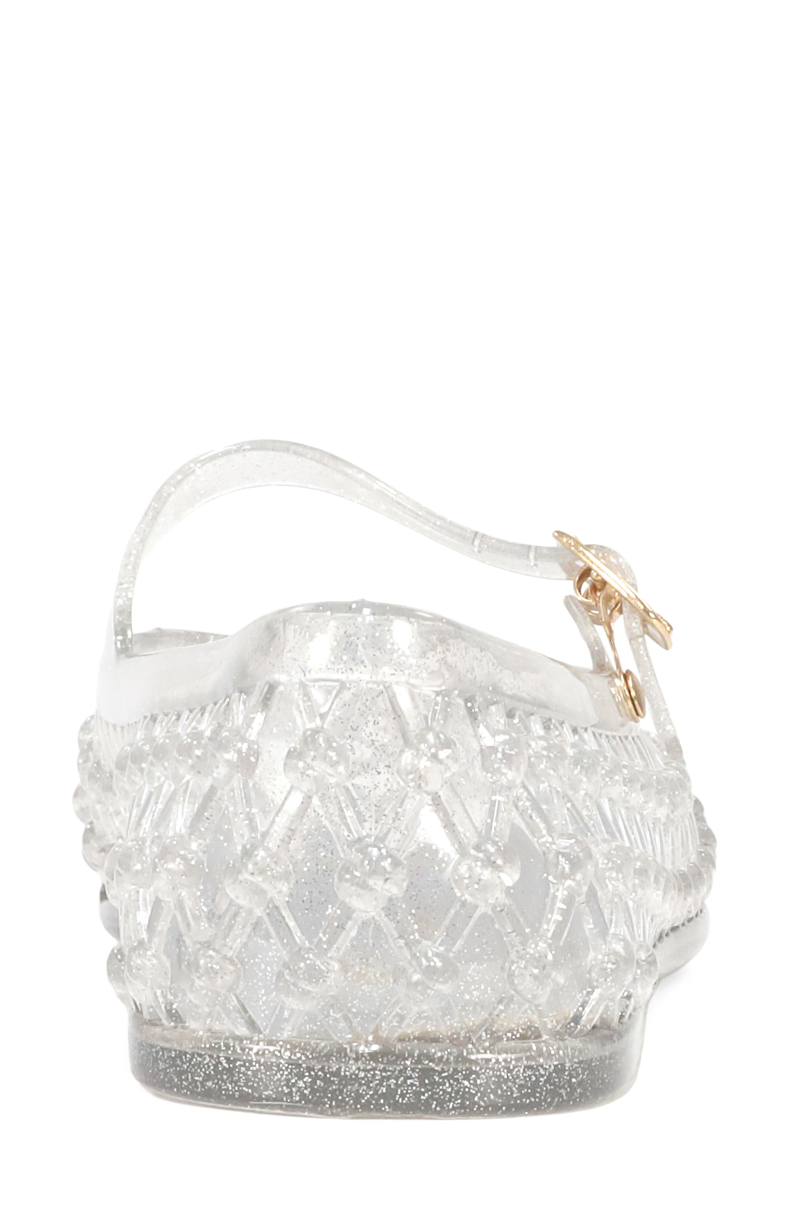 Angelica Mary Jane Jelly Flat, Alternate, color, SILVER GLITTER CRYSTAL