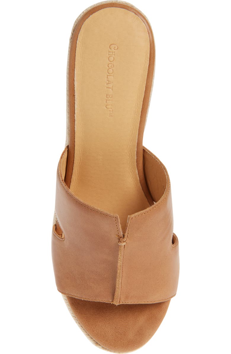 Chocolat Blu Willena Espadrille Platform Sandal, Alternate, color, Camel Leather