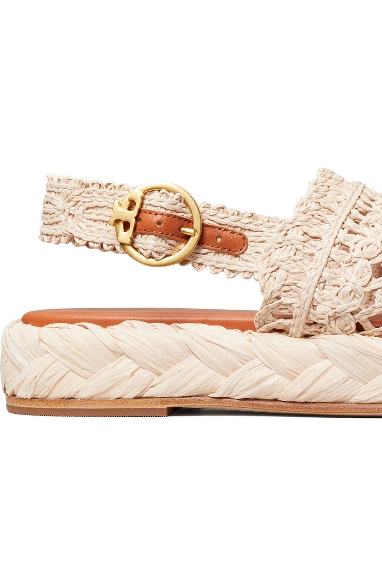 Tory Burch Raffia Platform Sandal, Alternate, color,