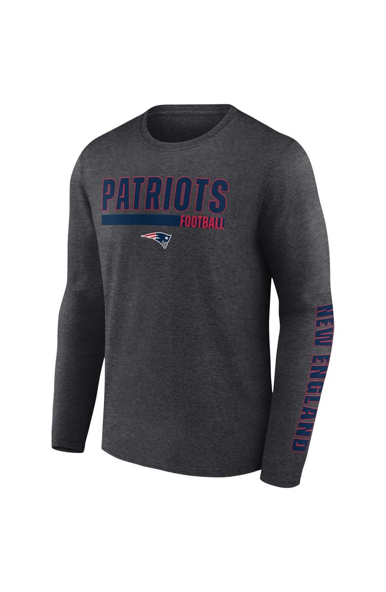 FANATICS Men's Fanatics Branded Charcoal New England Patriots Long Sleeve T-Shirt, Alternate, color,