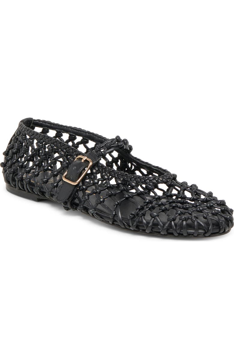 Dolce Vita Clair Woven Mary Jane Flat, Main, color, Black Woven Leather