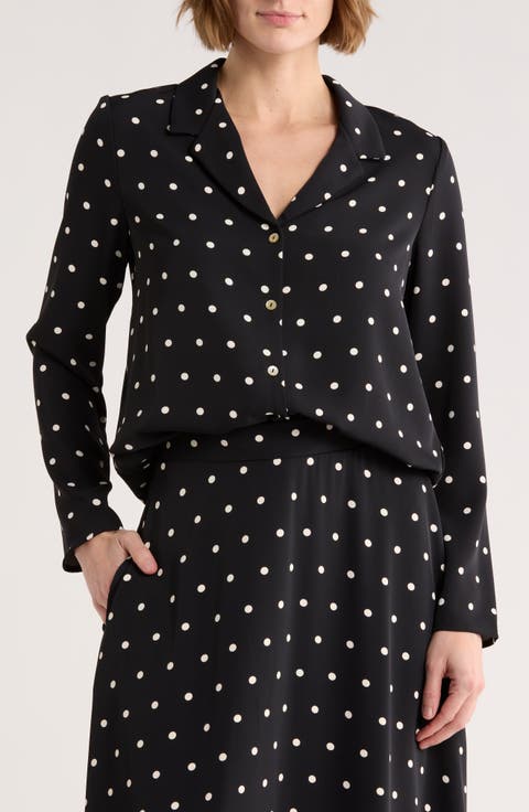 Long Sleeve Drawstring Hem Button-Up Shirt