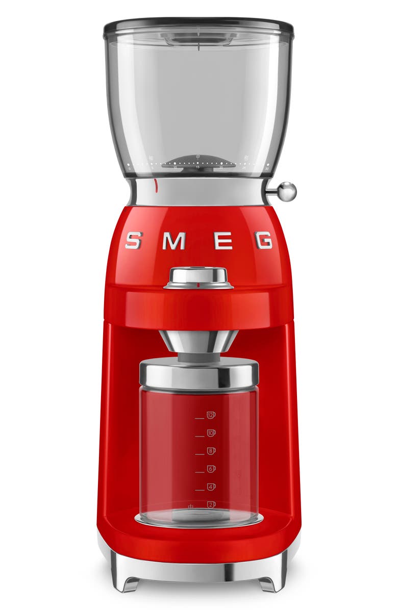 smeg '50s Retro Style Coffee Grinder, Main, color, Red