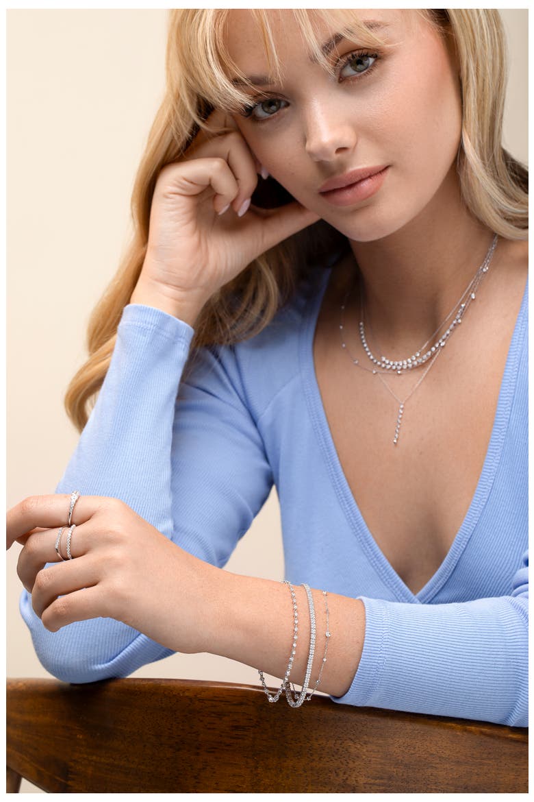 Liora Diamond Station Tennis Bracelet (Nordstrom Exclusive), Alternate, color, 18KW