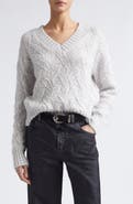 Eleventy Cable Knit V-Neck Sweater