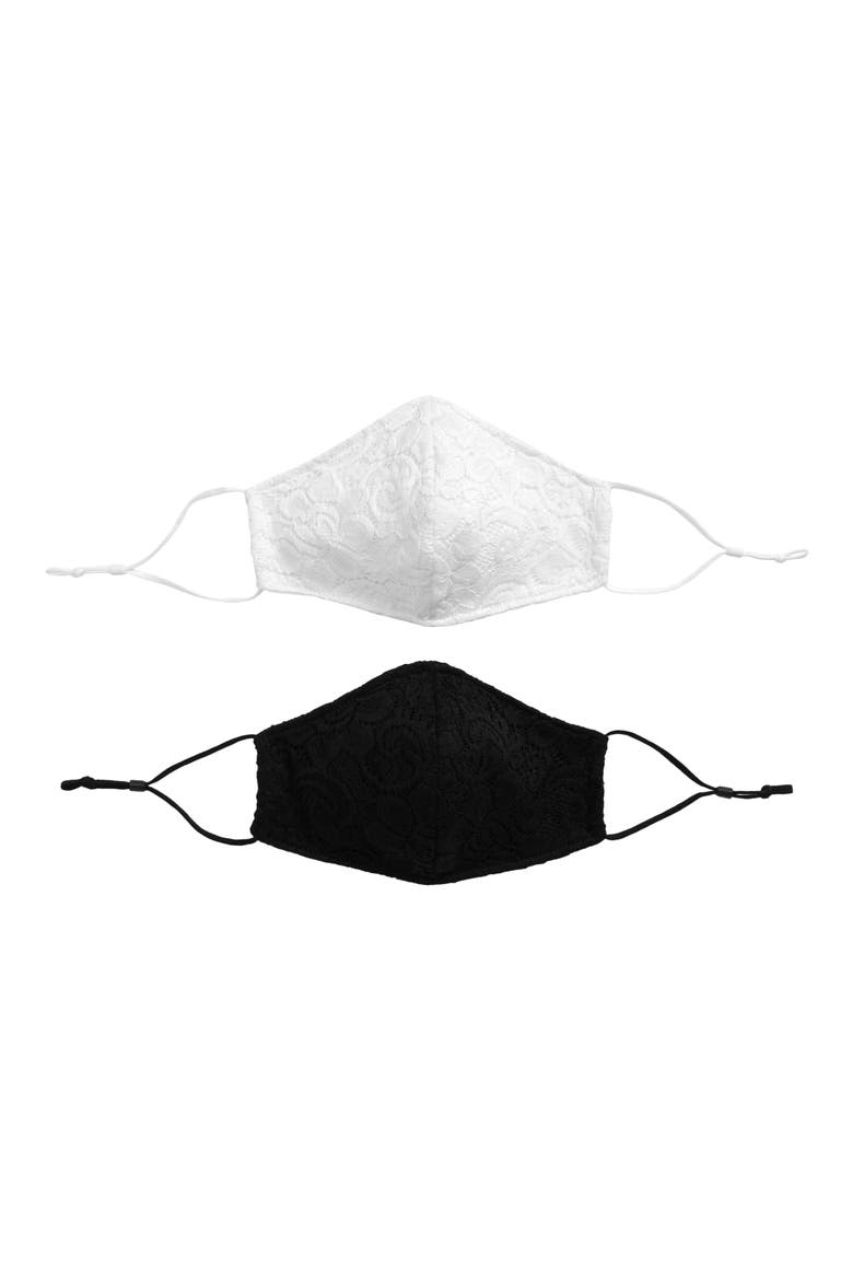 Assorted 2-Pack Adult Face Masks, Main, color, IVORY COMBO