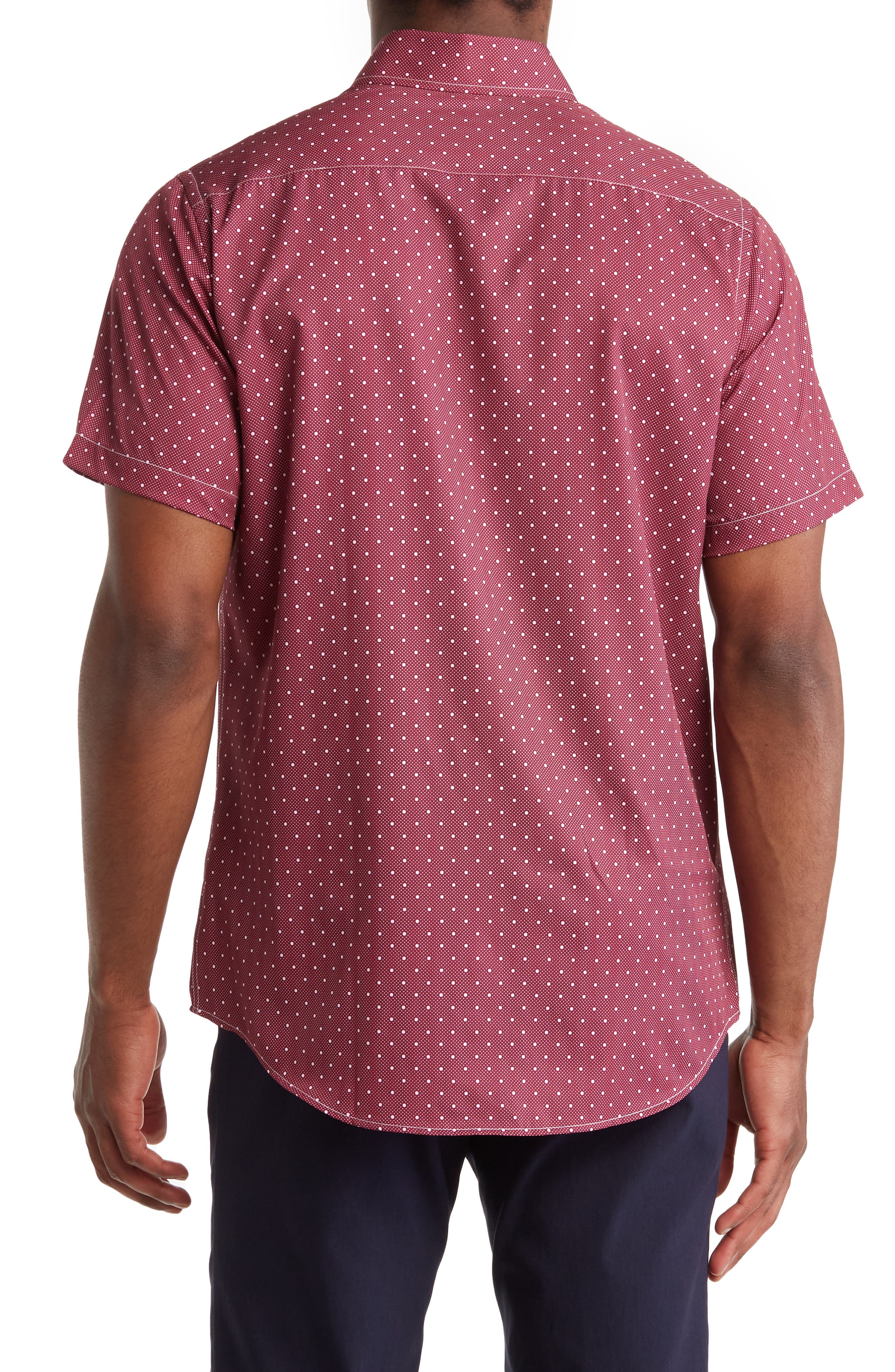 Slim Fit Performance Short Sleeve Button-Up Shirt - image 2