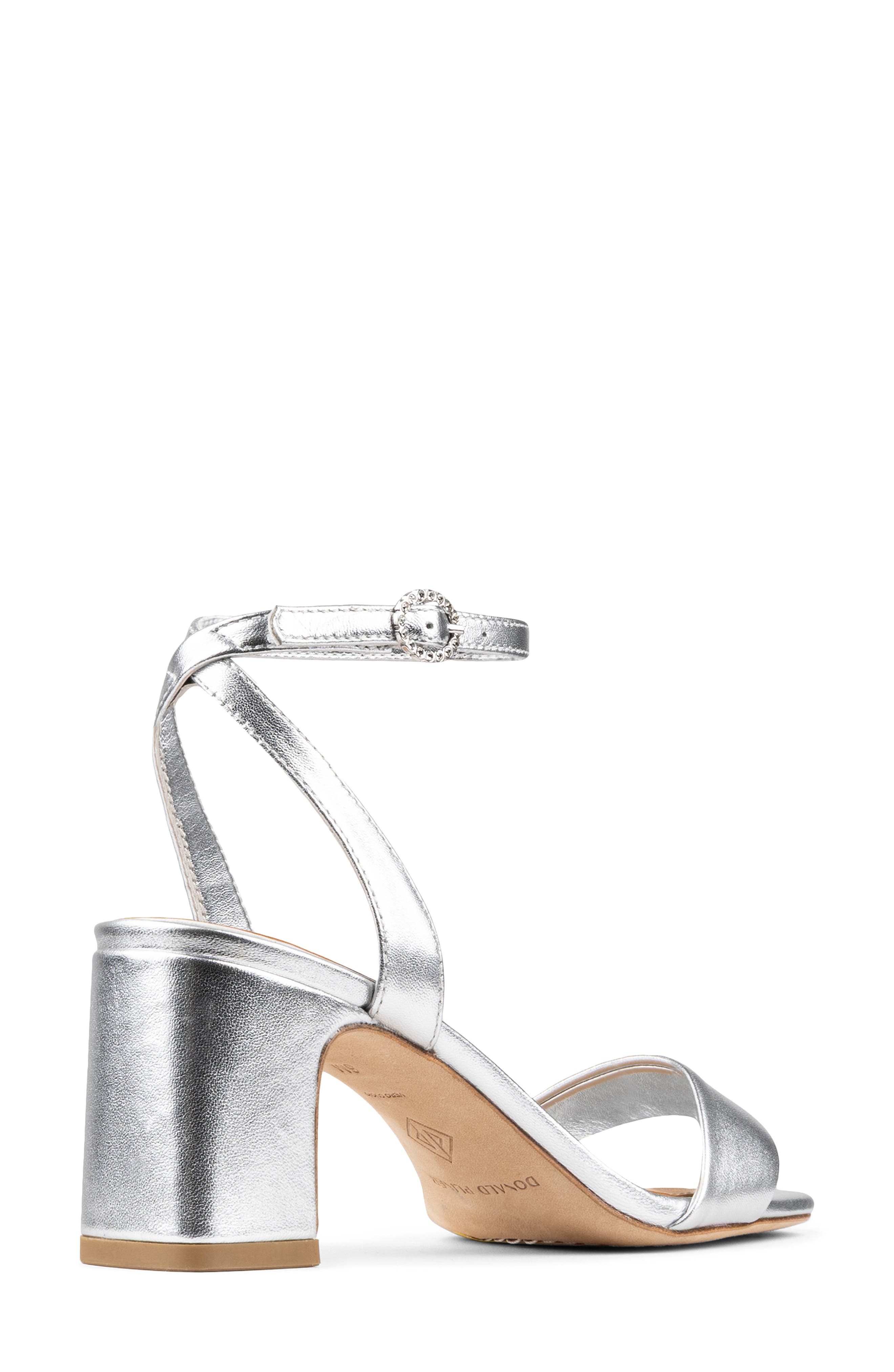 Donald Pliner Ankle Strap Sandal, Alternate, color, Silver