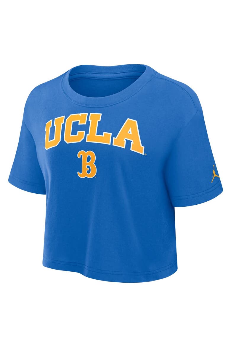 Women's Jordan Brand Blue UCLA Bruins Athletic Prep Arch Cropped Performance T-Shirt, Alternate, color, Blue
