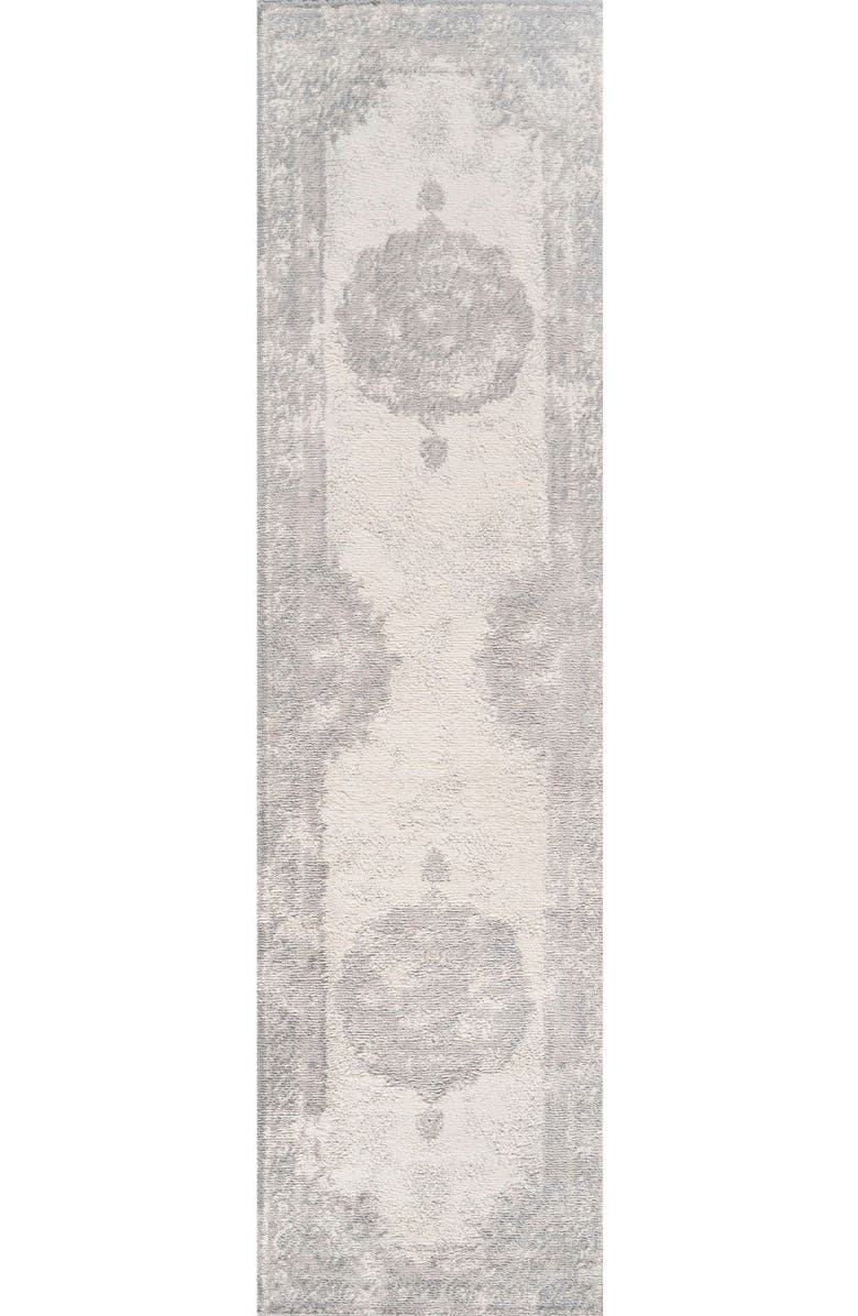 JONATHAN Y Rosalia Cottage Medallion Area Rug, Alternate, color, Gray/Ivory