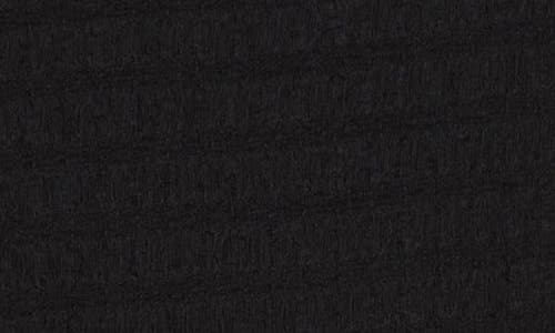 Elodie Long Sleeve Textured Crop Top In Black