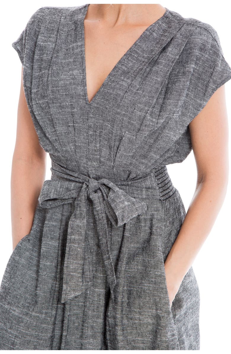 MAX STUDIO V-Neck Waist Tie Dress, Alternate, color,