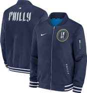 Nike Men's Nike  Navy Philadelphia Phillies Authentic Collection City Connect Full-Zip Bomber Jacket