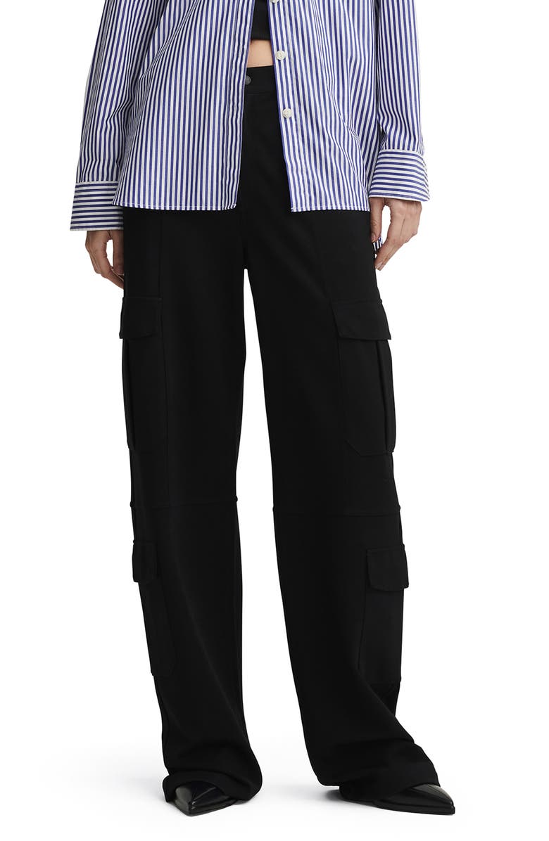 rag & bone Irina Wide Leg Cargo Pants, Main, color, Black