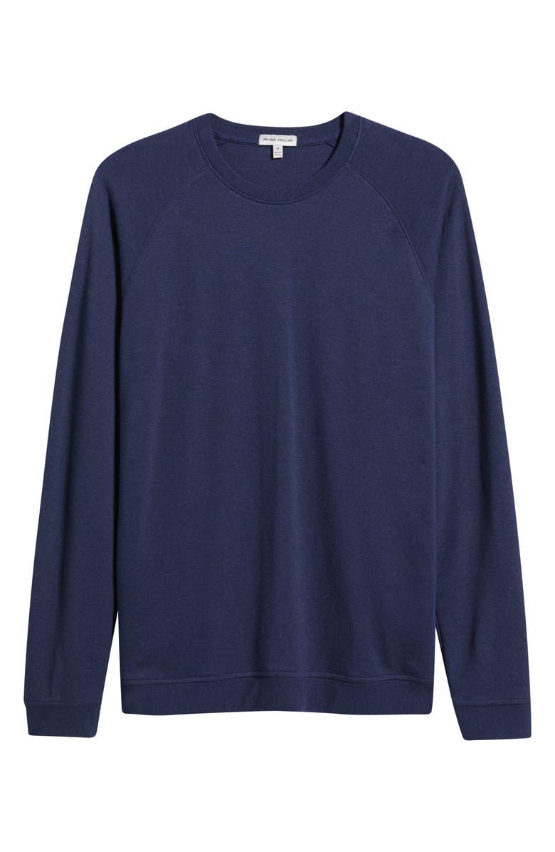 Peter Millar Crown Comfort Piqué Sweatshirt, Alternate, color, Navy
