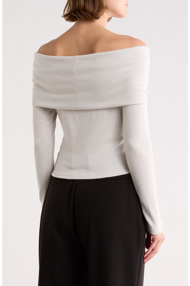 Josie Off the Shoulder Top, Alternate, color, DOVE GREY