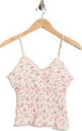 Madden Girl Floral Smocked Cotton Camisole