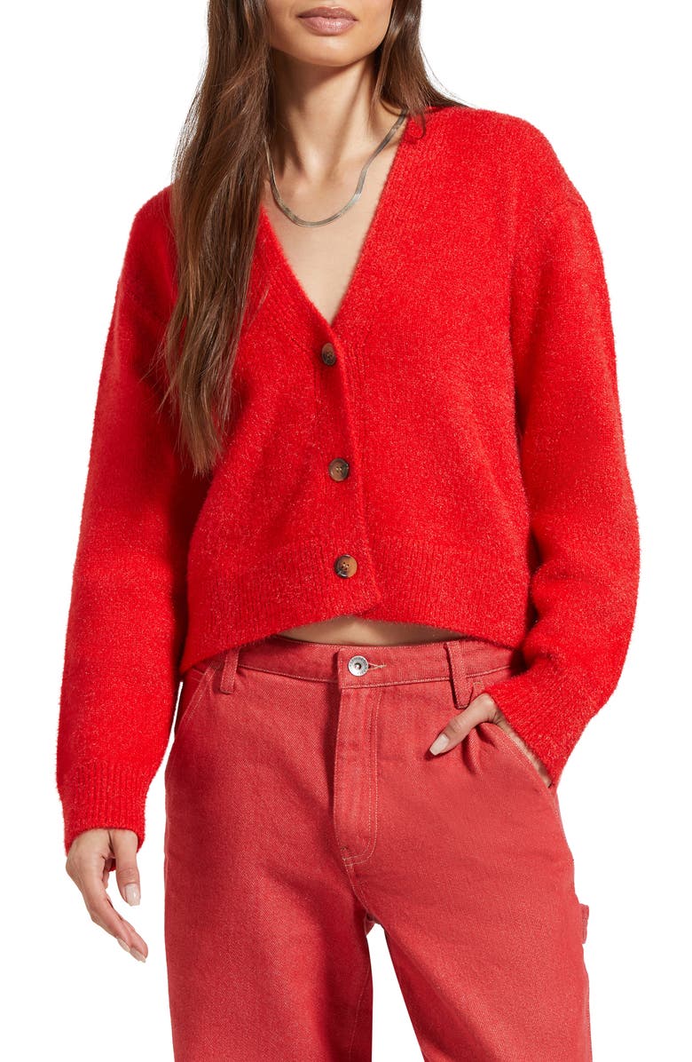 Brixton Town V-Neck Cardigan, Main, color, 