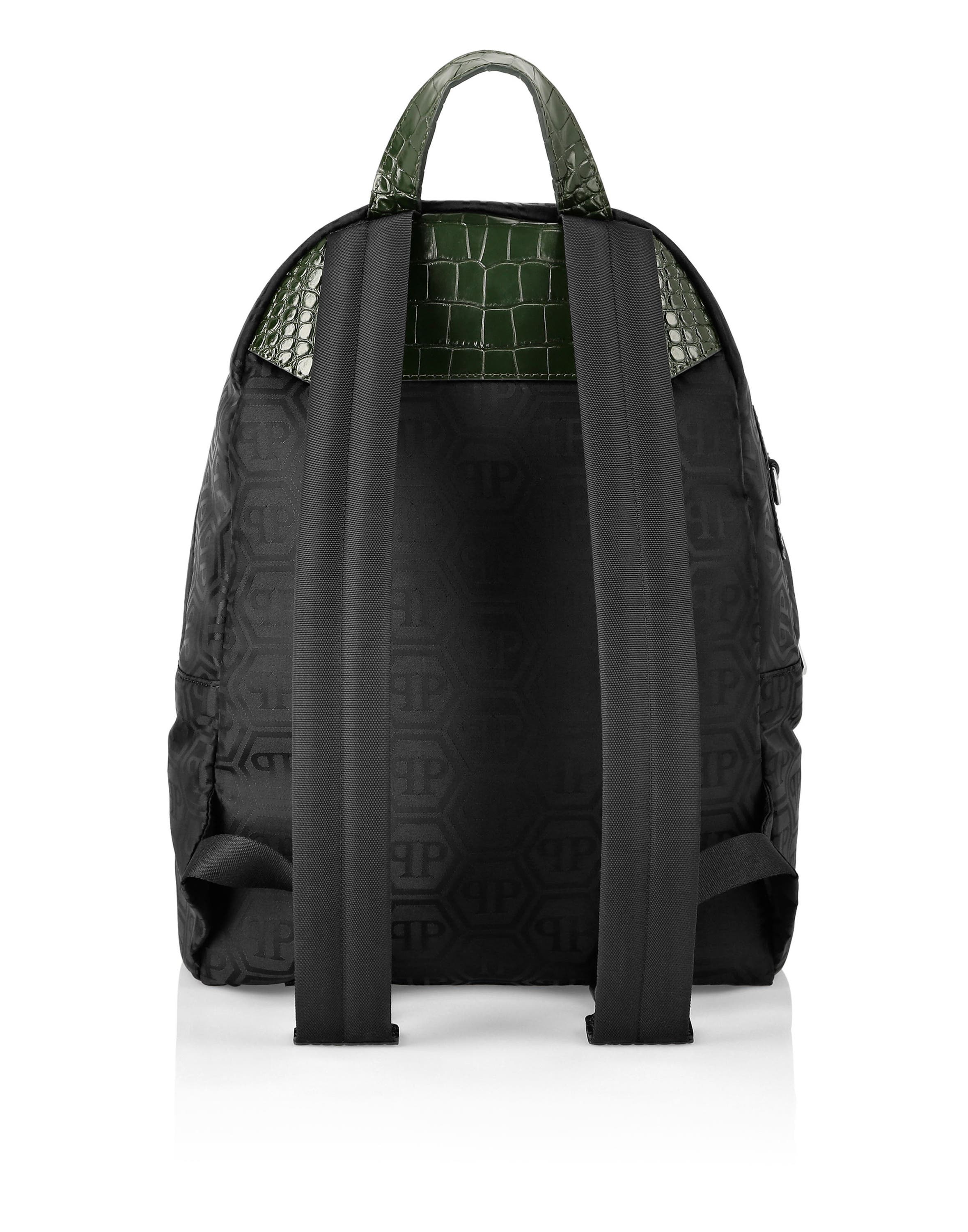 Nylon Backpack Monogram Men, Alternate, color, black