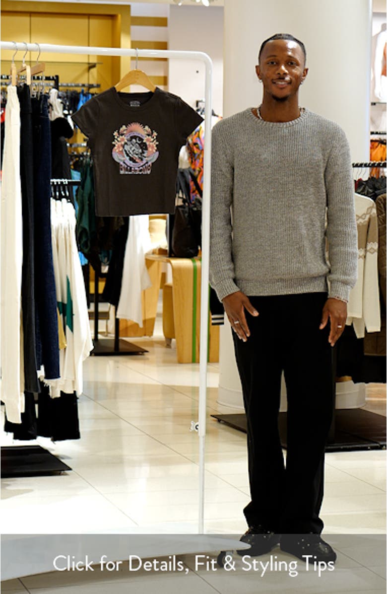 Goes Around Rib Cotton Graphic T-Shirt, sales video thumbnail