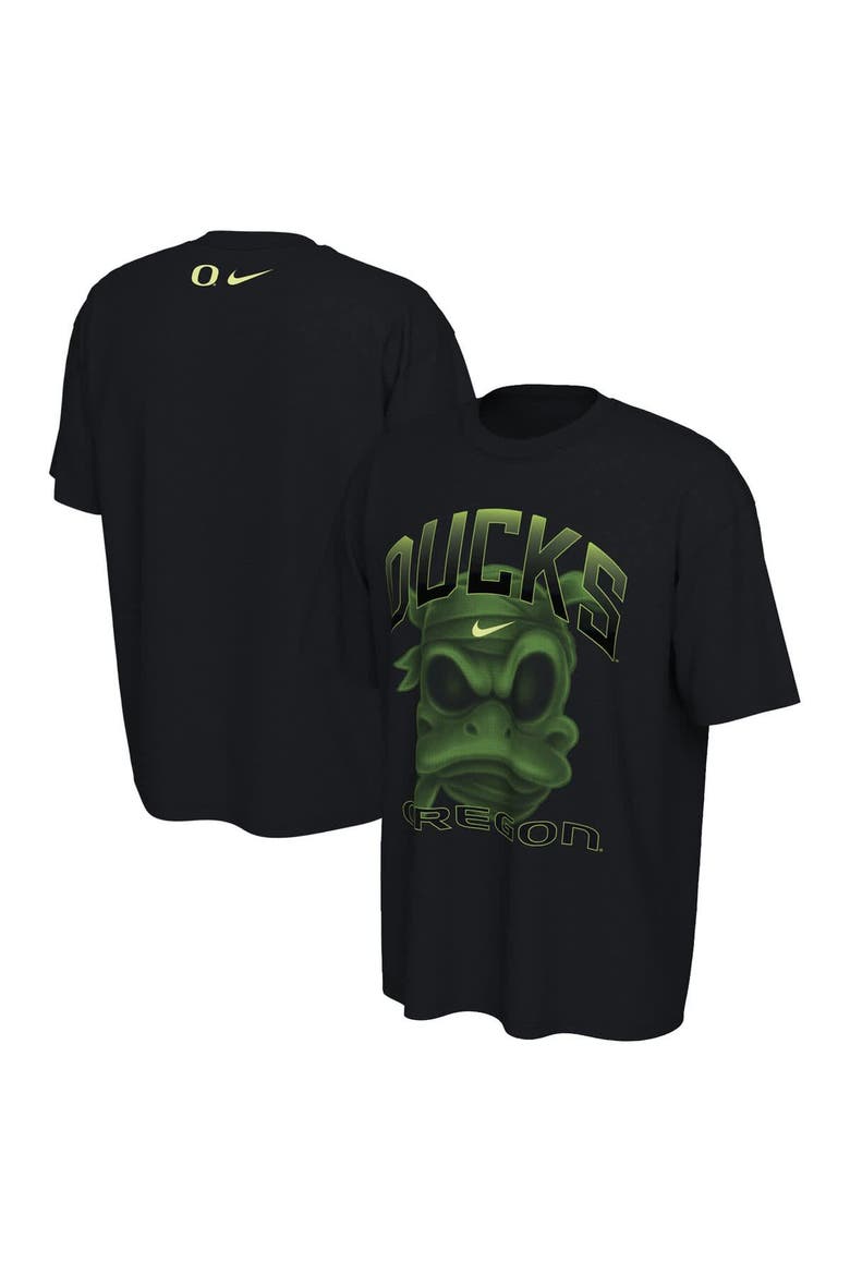 Men's Nike Black Oregon Ducks Mummy Duck Glow In The Dark T-Shirt, Main, color, Black