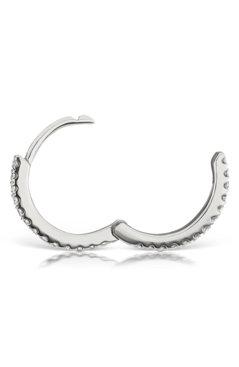 MARIA TASH Diamond Eternity Single Clicker Hoop Earring, Alternate, color, 18K White Gold/ Diamond