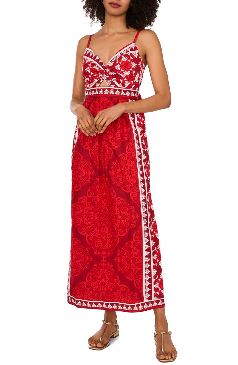 1.STATE 'Vineyard' Caftan Dress, Main, color, Goji Berry