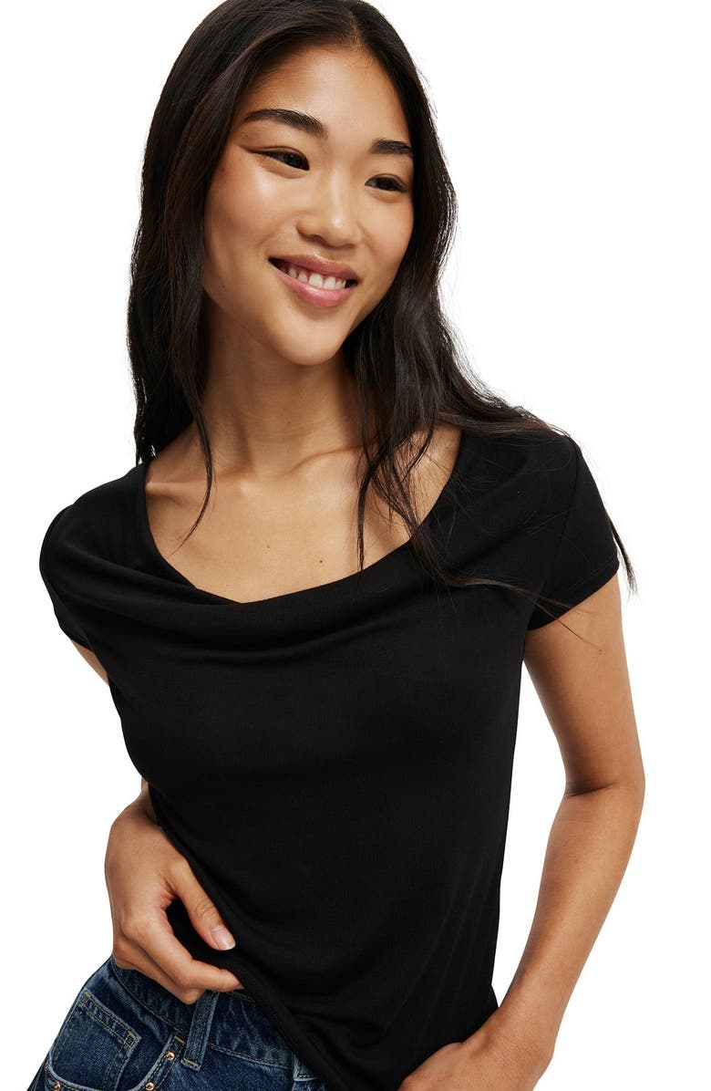 Cotton On Women's Jordie Cowl Neck Short Sleeve, Alternate, color, 