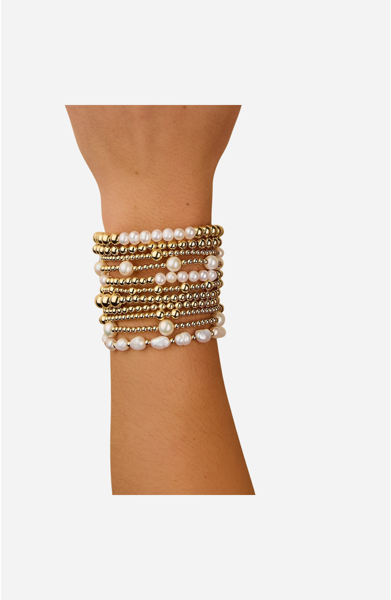 Little Sky Stone Avery Pearl Bead Bracelet, Alternate, color, White