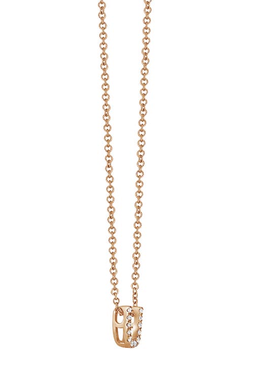 Bony Levy Diamond Pavé Initial Pendant Necklace In 18k Rose Gold - U