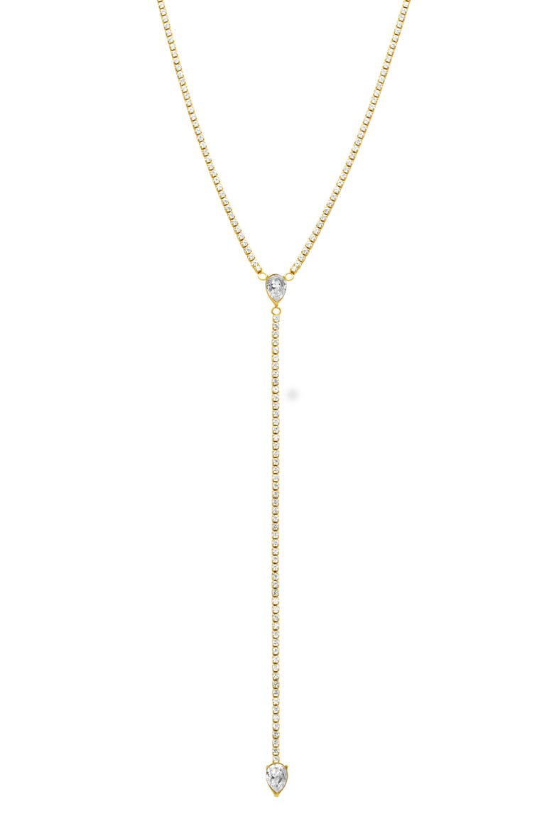 Cubic Zirconia Y-Necklace, Main, color, GOLD