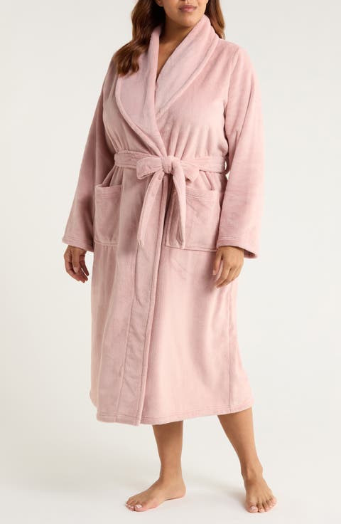 Shawl Collar Plush Robe (Plus)