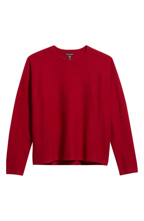 Eileen Fisher Relaxed Fit Wool Felt Sweater In Red