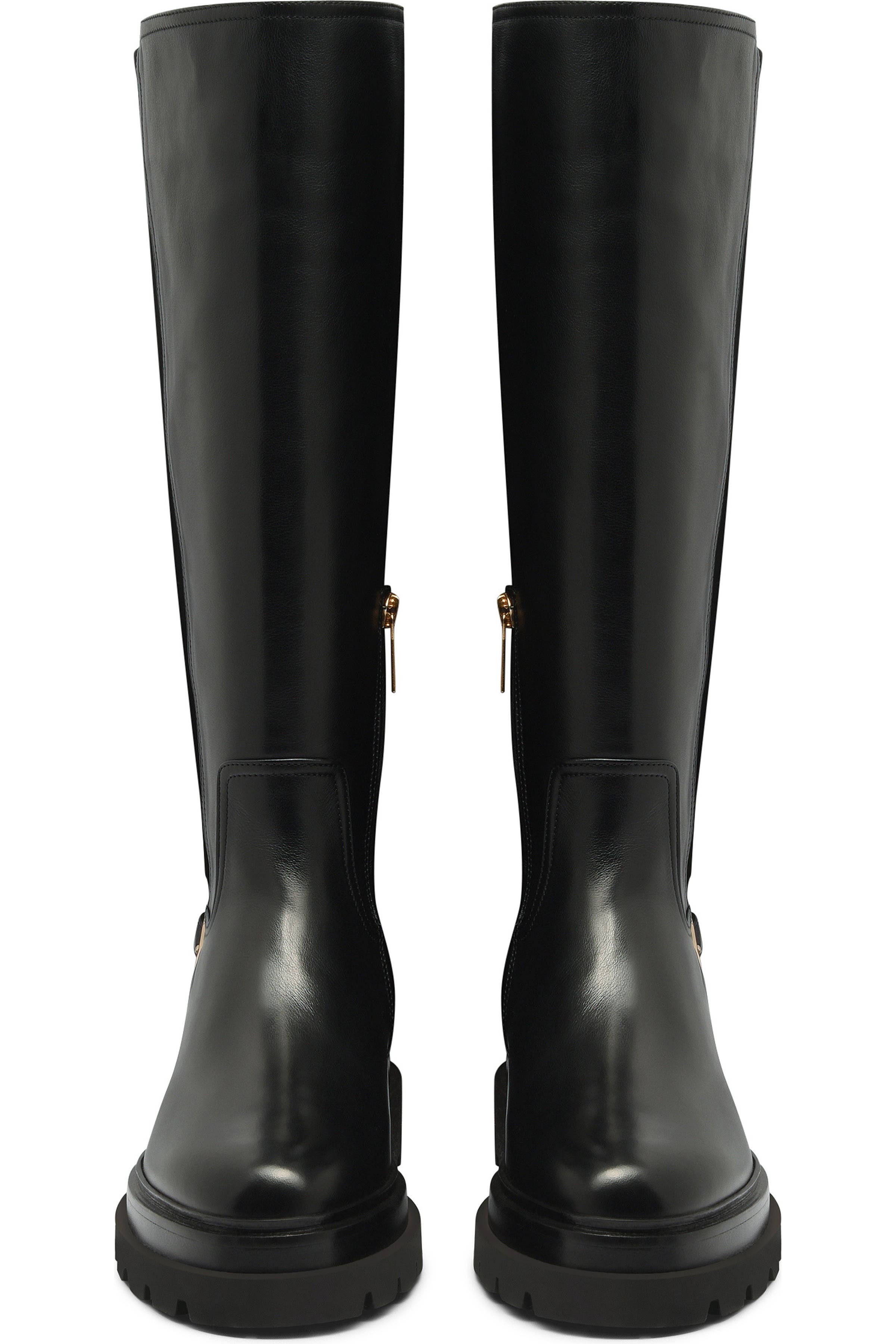 Santoni Women's leather boot, Alternate, color, Black